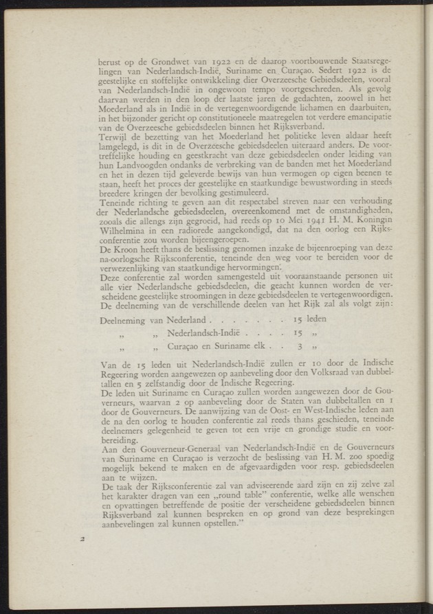 Verslag van de commissie van onderzoek naar de opvattingen in Nederland omtrent de plaats van de overzeesche gebiedsdeelen in het koninkrijk : ingesteld bij ministerieel besluit van 30 augustus 1945 / [voorzitter: W.H. van Helsdingen] - 