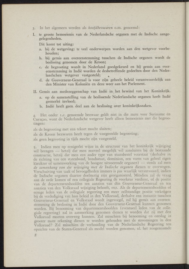Verslag van de commissie van onderzoek naar de opvattingen in Nederland omtrent de plaats van de overzeesche gebiedsdeelen in het koninkrijk : ingesteld bij ministerieel besluit van 30 augustus 1945 / [voorzitter: W.H. van Helsdingen] - 