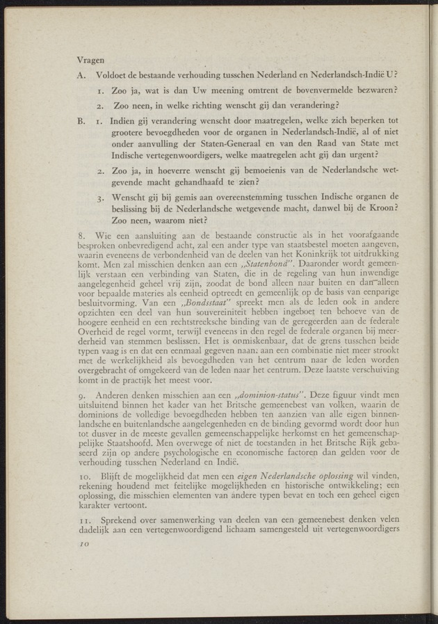 Verslag van de commissie van onderzoek naar de opvattingen in Nederland omtrent de plaats van de overzeesche gebiedsdeelen in het koninkrijk : ingesteld bij ministerieel besluit van 30 augustus 1945 / [voorzitter: W.H. van Helsdingen] - 