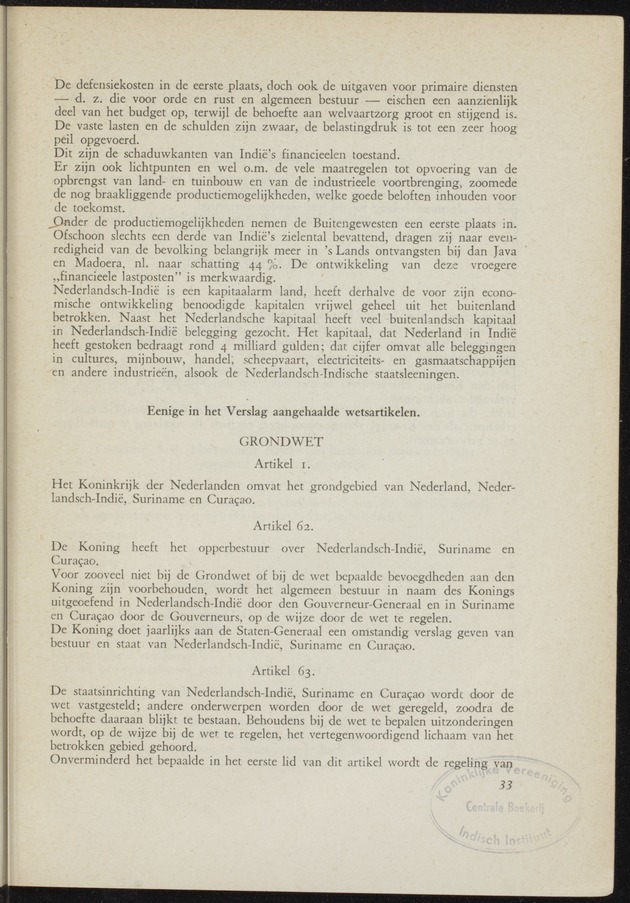 Verslag van de commissie van onderzoek naar de opvattingen in Nederland omtrent de plaats van de overzeesche gebiedsdeelen in het koninkrijk : ingesteld bij ministerieel besluit van 30 augustus 1945 / [voorzitter: W.H. van Helsdingen] - 