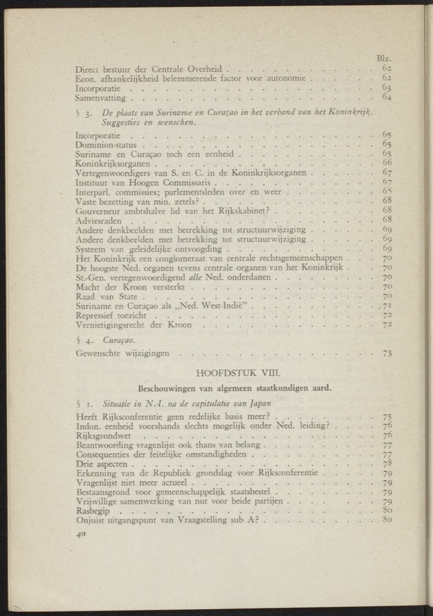 Verslag van de commissie van onderzoek naar de opvattingen in Nederland omtrent de plaats van de overzeesche gebiedsdeelen in het koninkrijk : ingesteld bij ministerieel besluit van 30 augustus 1945 / [voorzitter: W.H. van Helsdingen] - 
