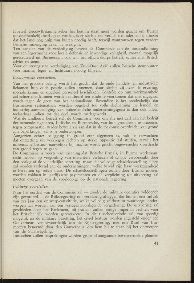 Bijlage bij het verslag van de commissie van onderzoek naar de opvattingen in Nederland omtrent de plaats van de overzeesche gebiedsdeelen in het koninkrijk : ingesteld bij ministerieel besluit van 30 augustus 1945 / [voorzitter: W.H. van Helsdingen] - 
