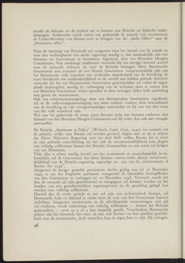 Bijlage bij het verslag van de commissie van onderzoek naar de opvattingen in Nederland omtrent de plaats van de overzeesche gebiedsdeelen in het koninkrijk : ingesteld bij ministerieel besluit van 30 augustus 1945 / [voorzitter: W.H. van Helsdingen] - 