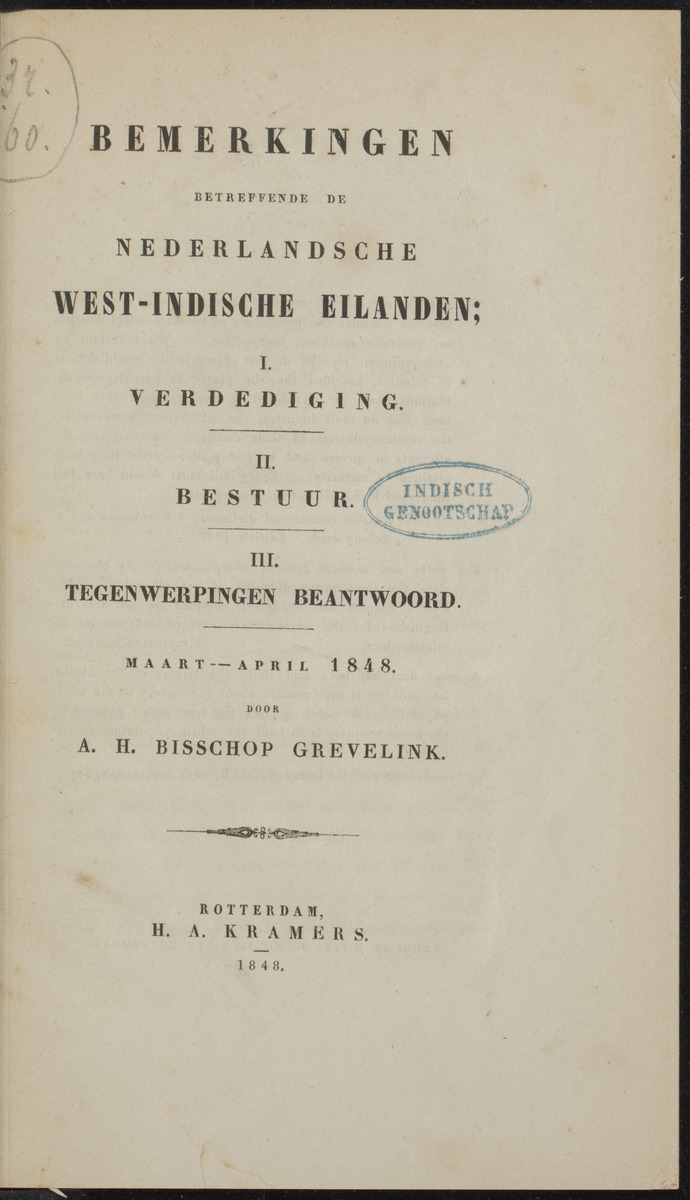 Bemerkingen betreffende de Nederlandsche West-Indische eilanden - 