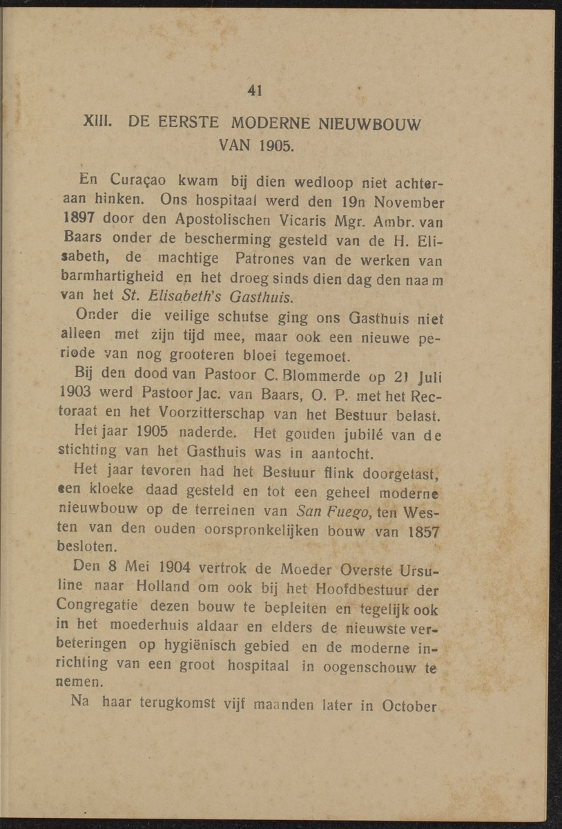 Het St. Elisabeth's Gasthuis op Curaçao - 