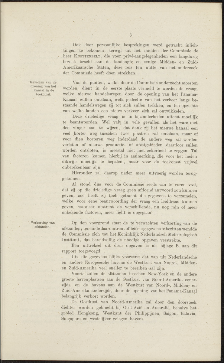 Rapport betreffende de gevolgen der opening van het Panama-kanaal voor Nederland en koloniën (1912) - 