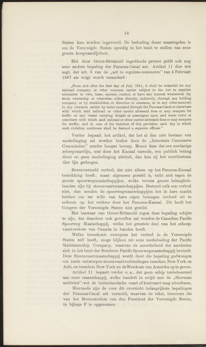 Rapport betreffende de gevolgen der opening van het Panama-kanaal voor Nederland en koloniën (1912) - 