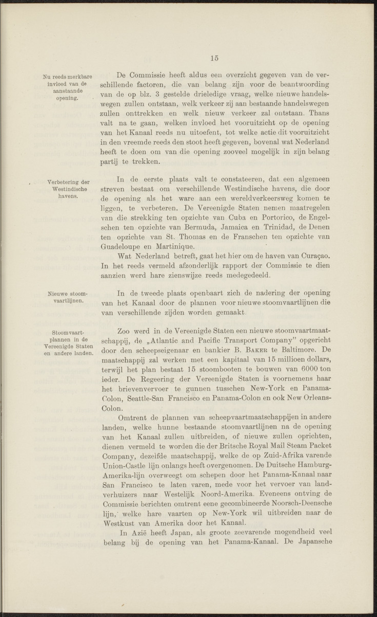 Rapport betreffende de gevolgen der opening van het Panama-kanaal voor Nederland en koloniën (1912) - 