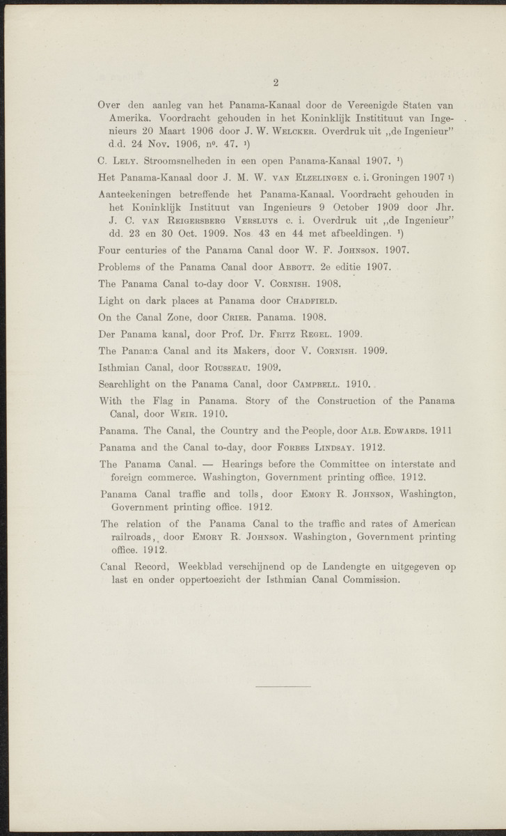 Rapport betreffende de gevolgen der opening van het Panama-kanaal voor Nederland en koloniën (1912) - 
