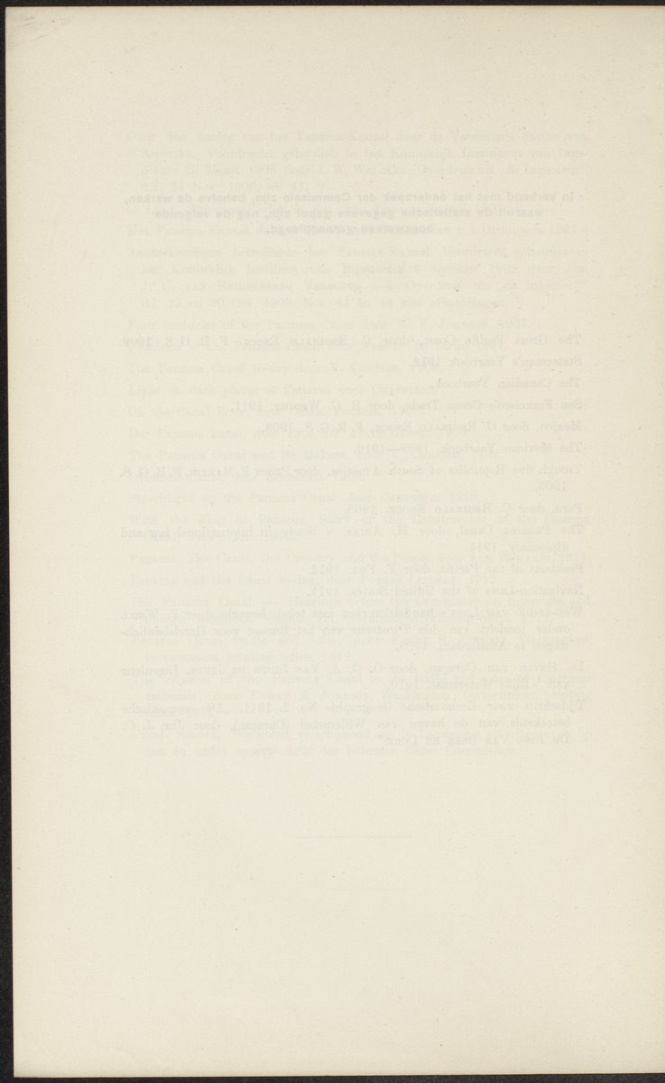 Rapport betreffende de gevolgen der opening van het Panama-kanaal voor Nederland en koloniën (1912) - 