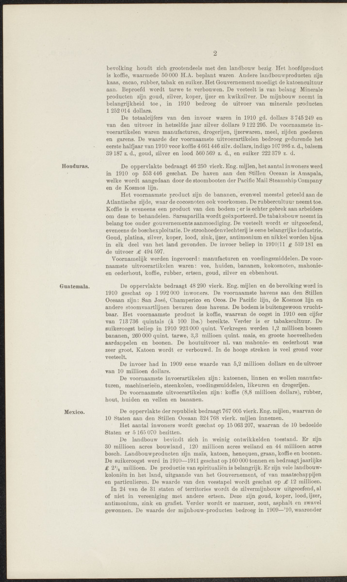 Rapport betreffende de gevolgen der opening van het Panama-kanaal voor Nederland en koloniën (1912) - 