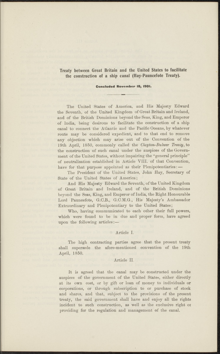 Rapport betreffende de gevolgen der opening van het Panama-kanaal voor Nederland en koloniën (1912) - 
