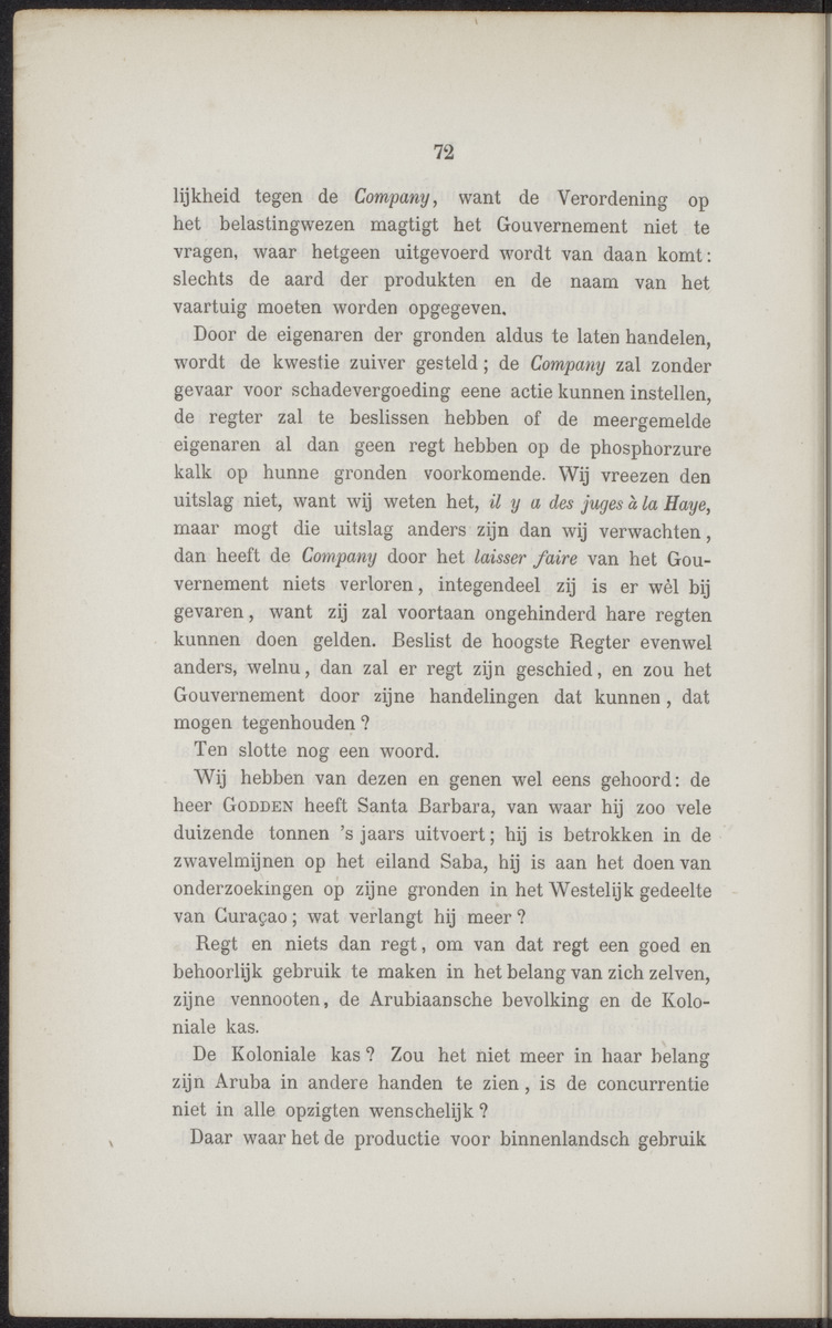 De natuurlijke hulpbronnen van de kolonie Curaçao - 