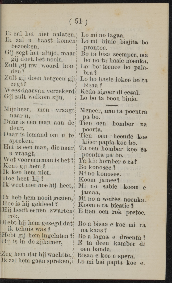 Woordenlijst en zamenspraak in de Nederlandsche en Curaçaosche landstaal - 