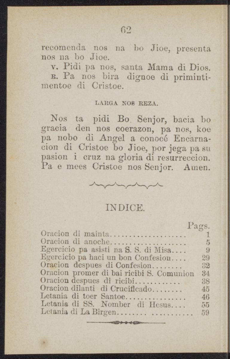 Boeki di oracion pa uso di Catolicanan di Curacao, Bonaire i Aruba - 
