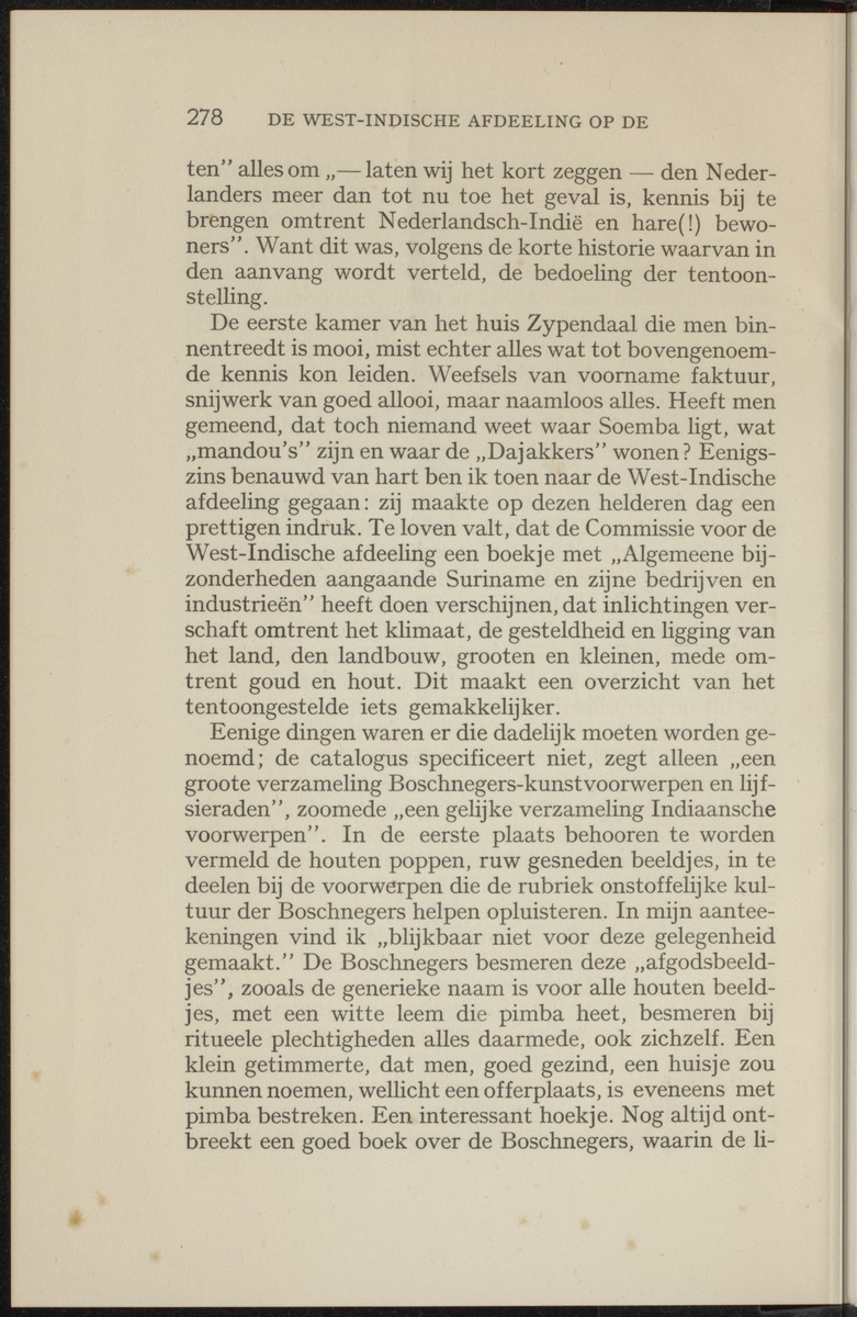 De West-Indische afdeeling op de Arnhemsche Tentoonstelling - 