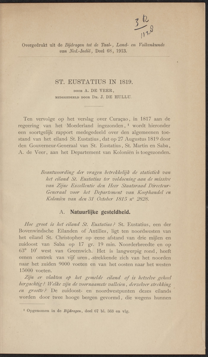 St. Eustatius in 1819 - 