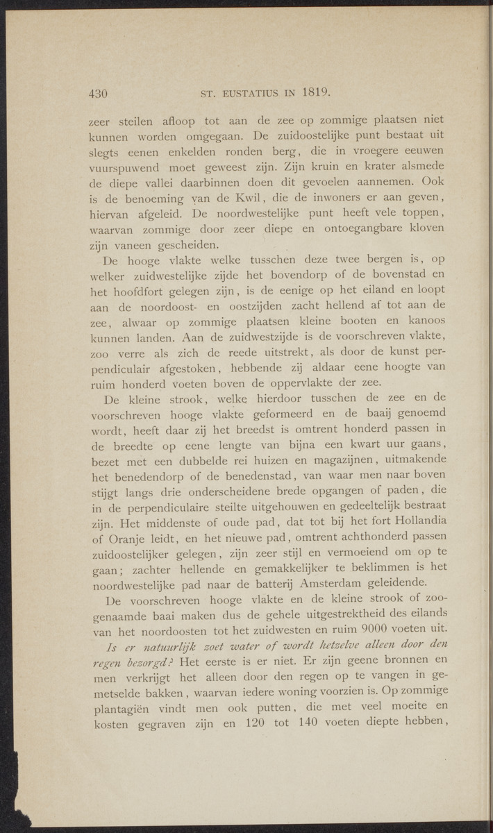 St. Eustatius in 1819 - 
