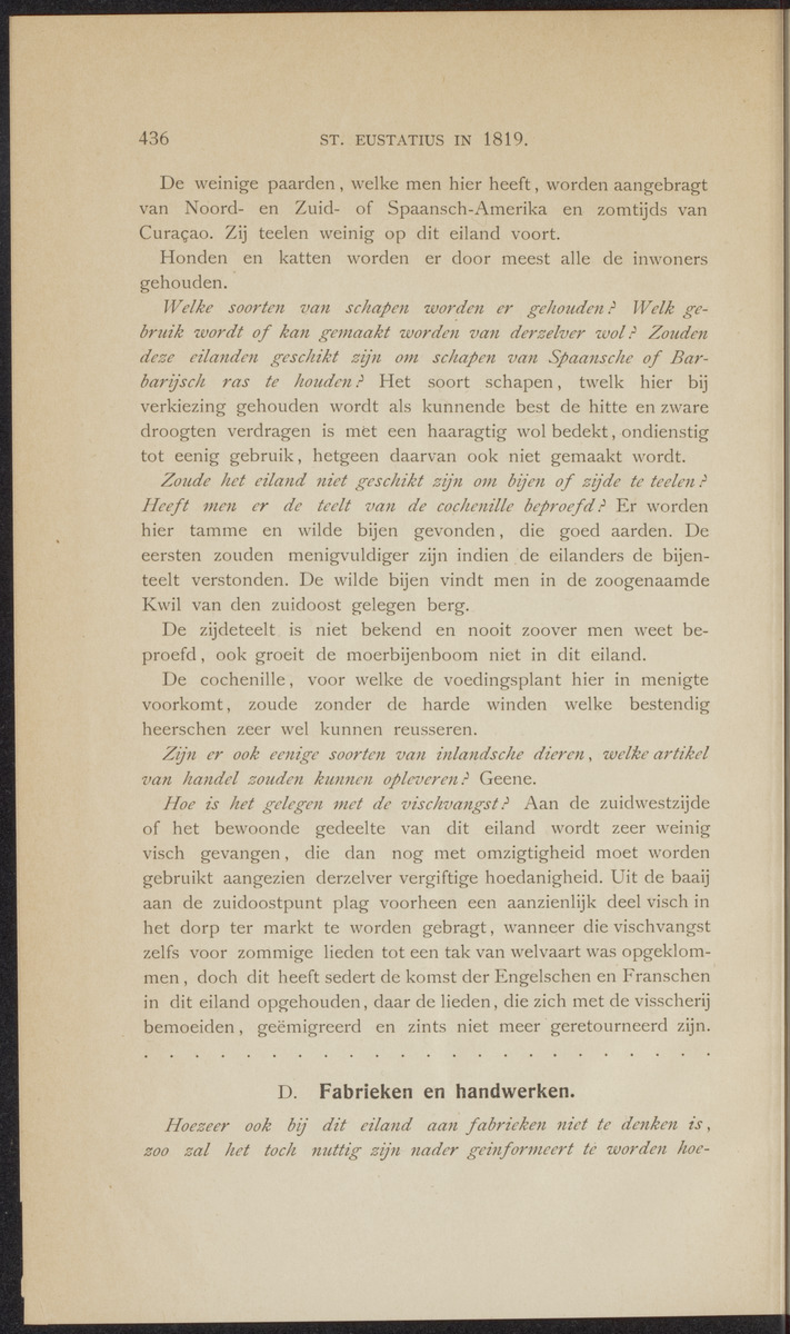 St. Eustatius in 1819 - 