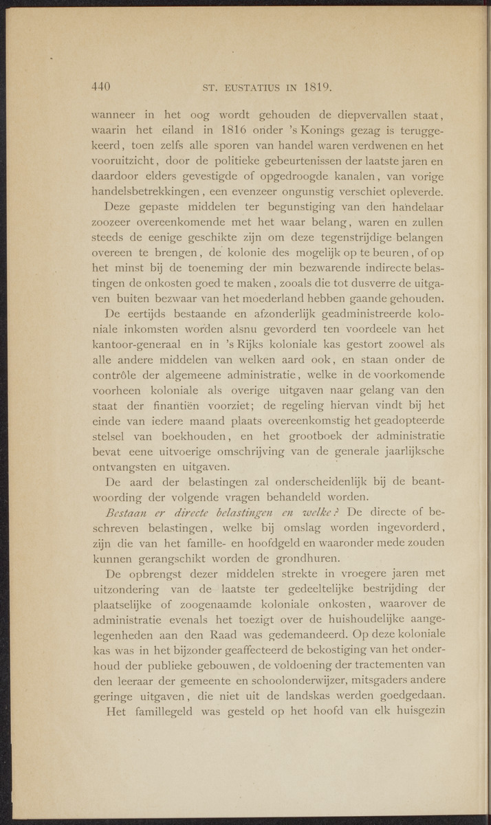 St. Eustatius in 1819 - 