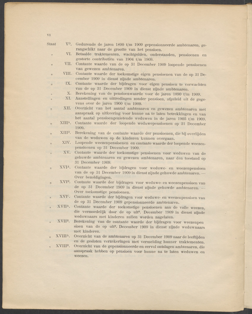 Rapport en advies omtrent de pensionneering van de ambtenaren en van de weduwen en weezen van ambtenaren in de West-Indische koloniën Suriname en Curaçao - 