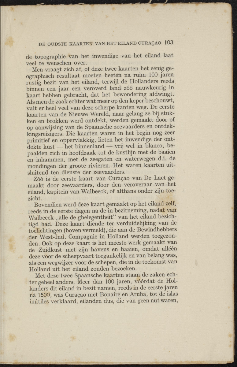 De oudste kaarten van het eiland Curaçao - 