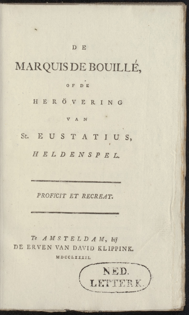 De Marquis de Bouillé of De herövering van St. Eustatius - 