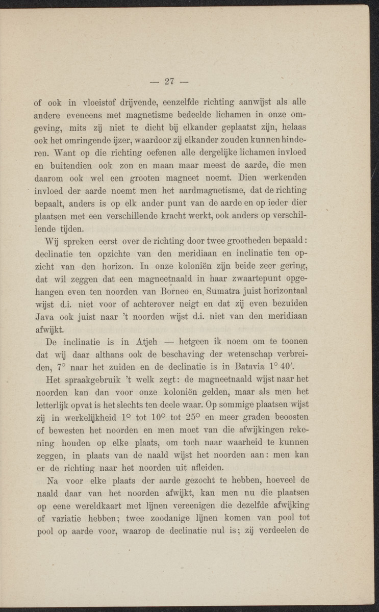 Klimatologie van onze koloniën en aardmagnetisme - 