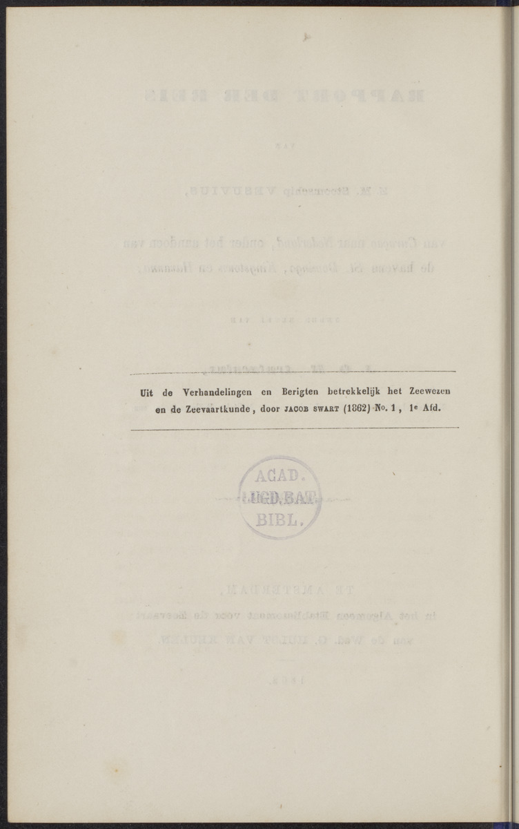 Rapport der reis van Z.M. Stoomschip Vesuvius, van Curaçao naar Nederland, onder het aandoen van de havens St. Domingo, Kingstown en Havanna - 