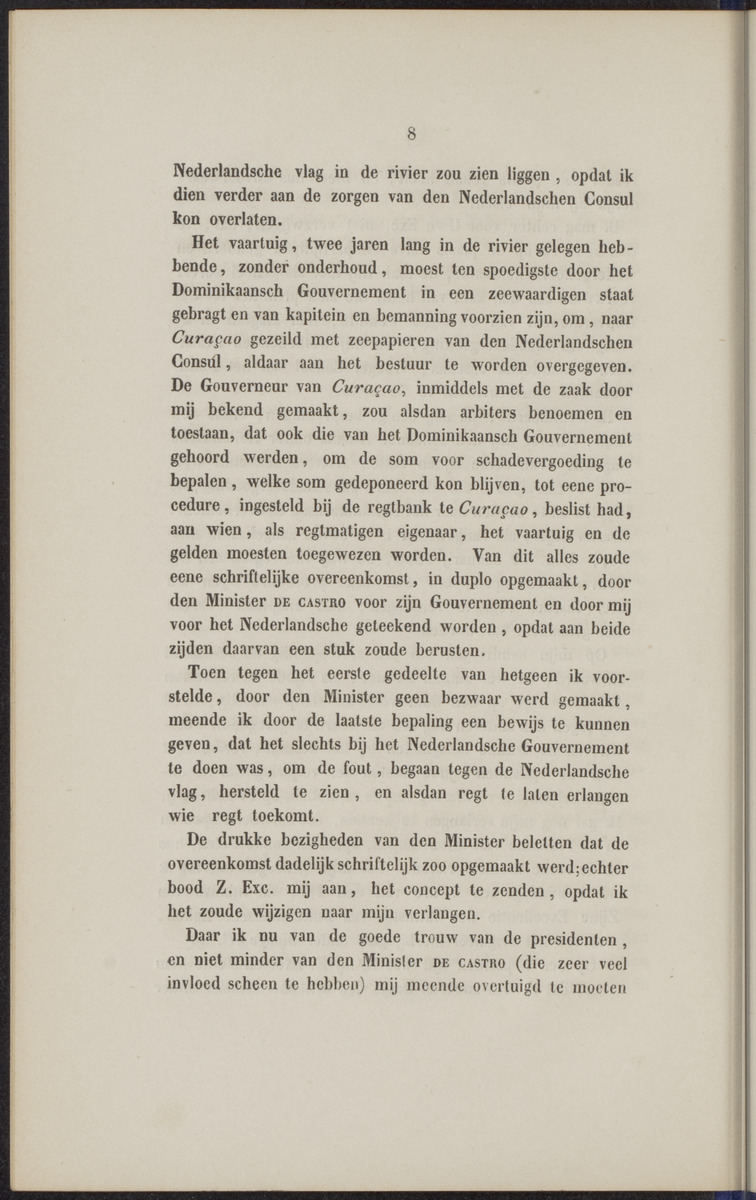 Rapport der reis van Z.M. Stoomschip Vesuvius, van Curaçao naar Nederland, onder het aandoen van de havens St. Domingo, Kingstown en Havanna - 