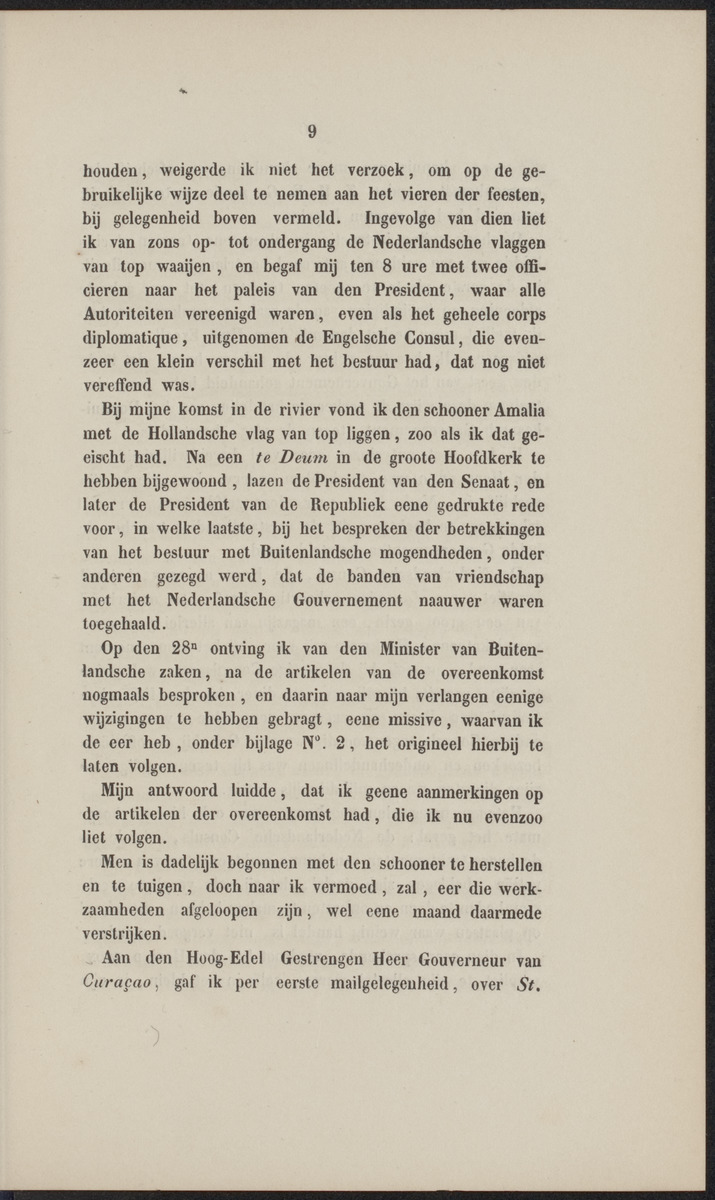 Rapport der reis van Z.M. Stoomschip Vesuvius, van Curaçao naar Nederland, onder het aandoen van de havens St. Domingo, Kingstown en Havanna - 