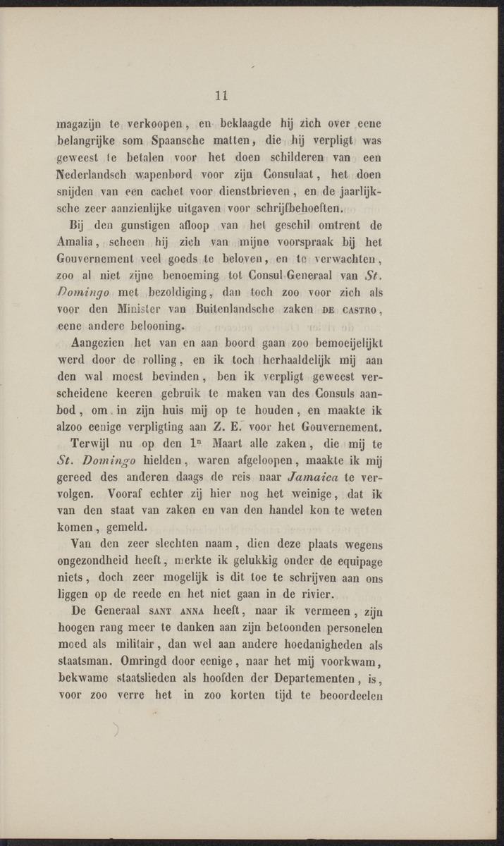 Rapport der reis van Z.M. Stoomschip Vesuvius, van Curaçao naar Nederland, onder het aandoen van de havens St. Domingo, Kingstown en Havanna - 