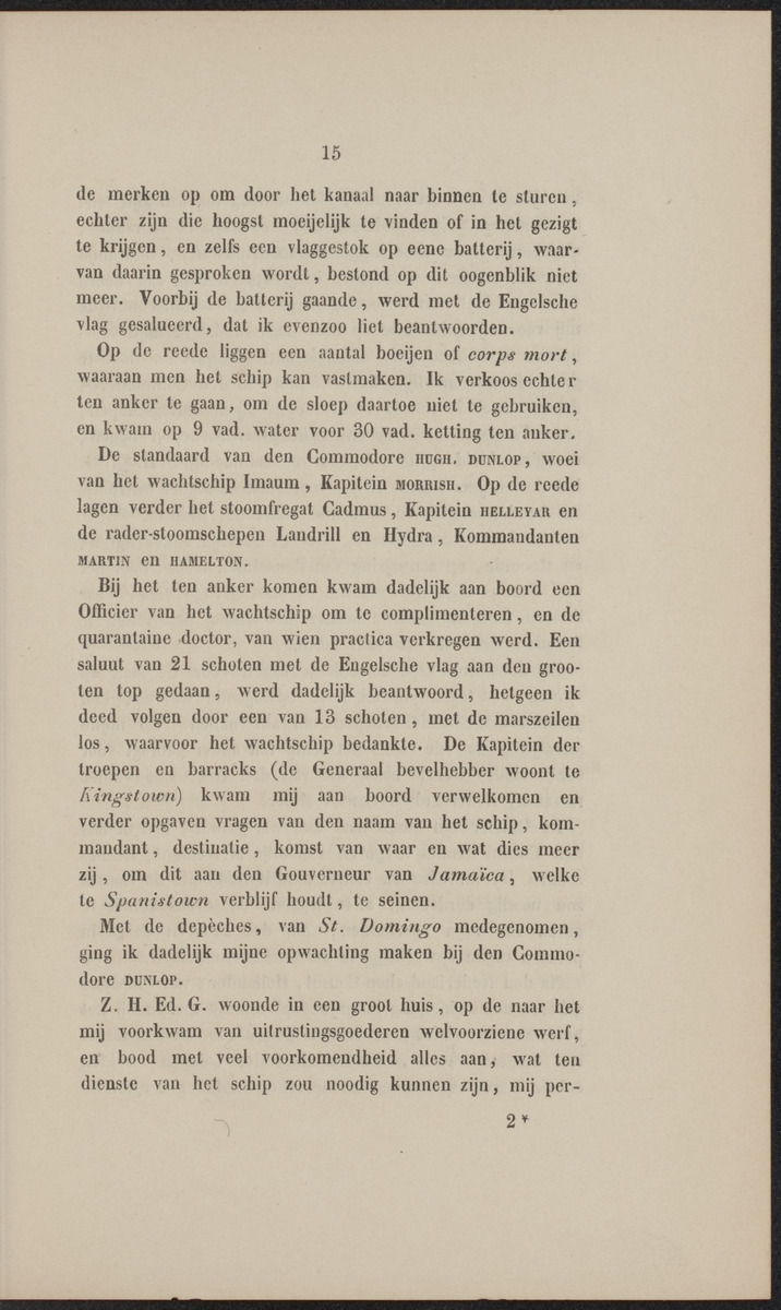 Rapport der reis van Z.M. Stoomschip Vesuvius, van Curaçao naar Nederland, onder het aandoen van de havens St. Domingo, Kingstown en Havanna - 