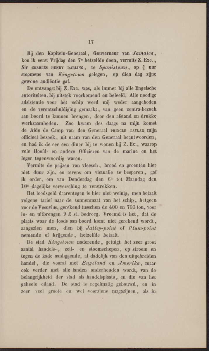 Rapport der reis van Z.M. Stoomschip Vesuvius, van Curaçao naar Nederland, onder het aandoen van de havens St. Domingo, Kingstown en Havanna - 