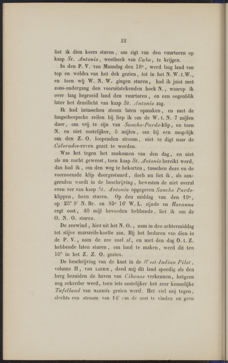 Rapport der reis van Z.M. Stoomschip Vesuvius, van Curaçao naar Nederland, onder het aandoen van de havens St. Domingo, Kingstown en Havanna - 