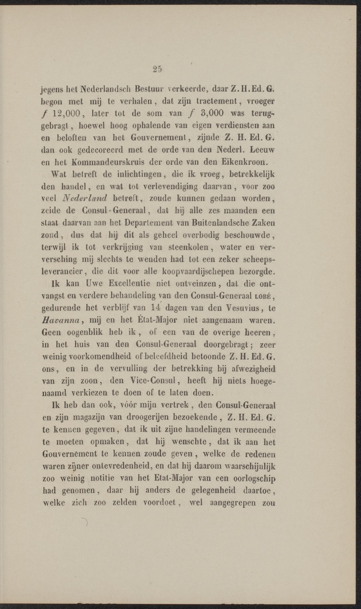 Rapport der reis van Z.M. Stoomschip Vesuvius, van Curaçao naar Nederland, onder het aandoen van de havens St. Domingo, Kingstown en Havanna - 