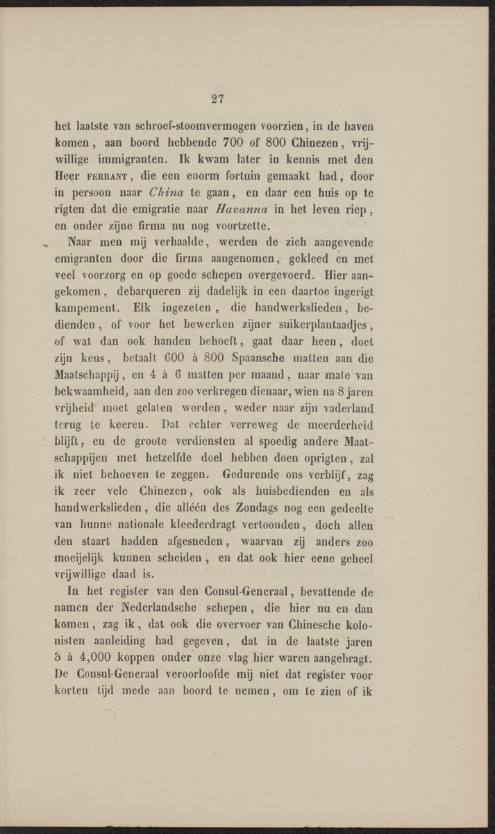 Rapport der reis van Z.M. Stoomschip Vesuvius, van Curaçao naar Nederland, onder het aandoen van de havens St. Domingo, Kingstown en Havanna - 