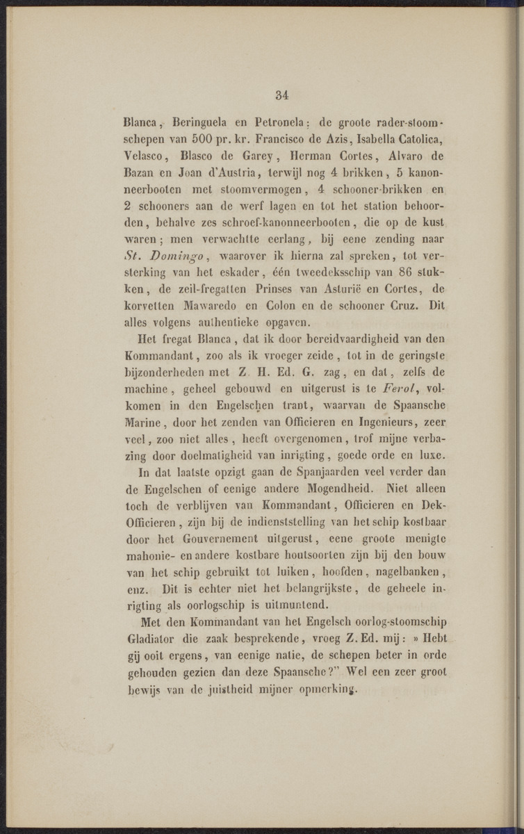 Rapport der reis van Z.M. Stoomschip Vesuvius, van Curaçao naar Nederland, onder het aandoen van de havens St. Domingo, Kingstown en Havanna - 