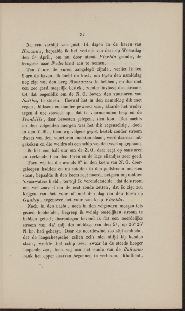 Rapport der reis van Z.M. Stoomschip Vesuvius, van Curaçao naar Nederland, onder het aandoen van de havens St. Domingo, Kingstown en Havanna - 