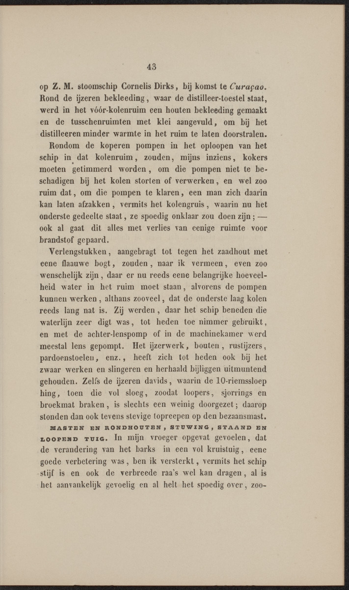 Rapport der reis van Z.M. Stoomschip Vesuvius, van Curaçao naar Nederland, onder het aandoen van de havens St. Domingo, Kingstown en Havanna - 