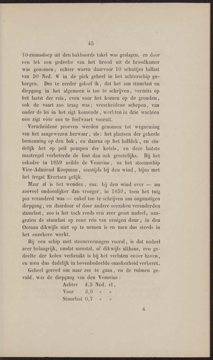 Rapport der reis van Z.M. Stoomschip Vesuvius, van Curaçao naar Nederland, onder het aandoen van de havens St. Domingo, Kingstown en Havanna - 