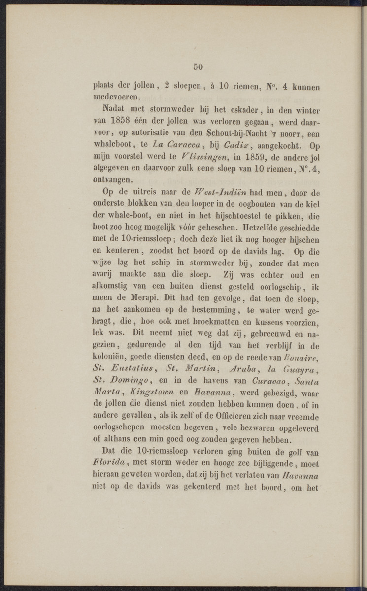 Rapport der reis van Z.M. Stoomschip Vesuvius, van Curaçao naar Nederland, onder het aandoen van de havens St. Domingo, Kingstown en Havanna - 