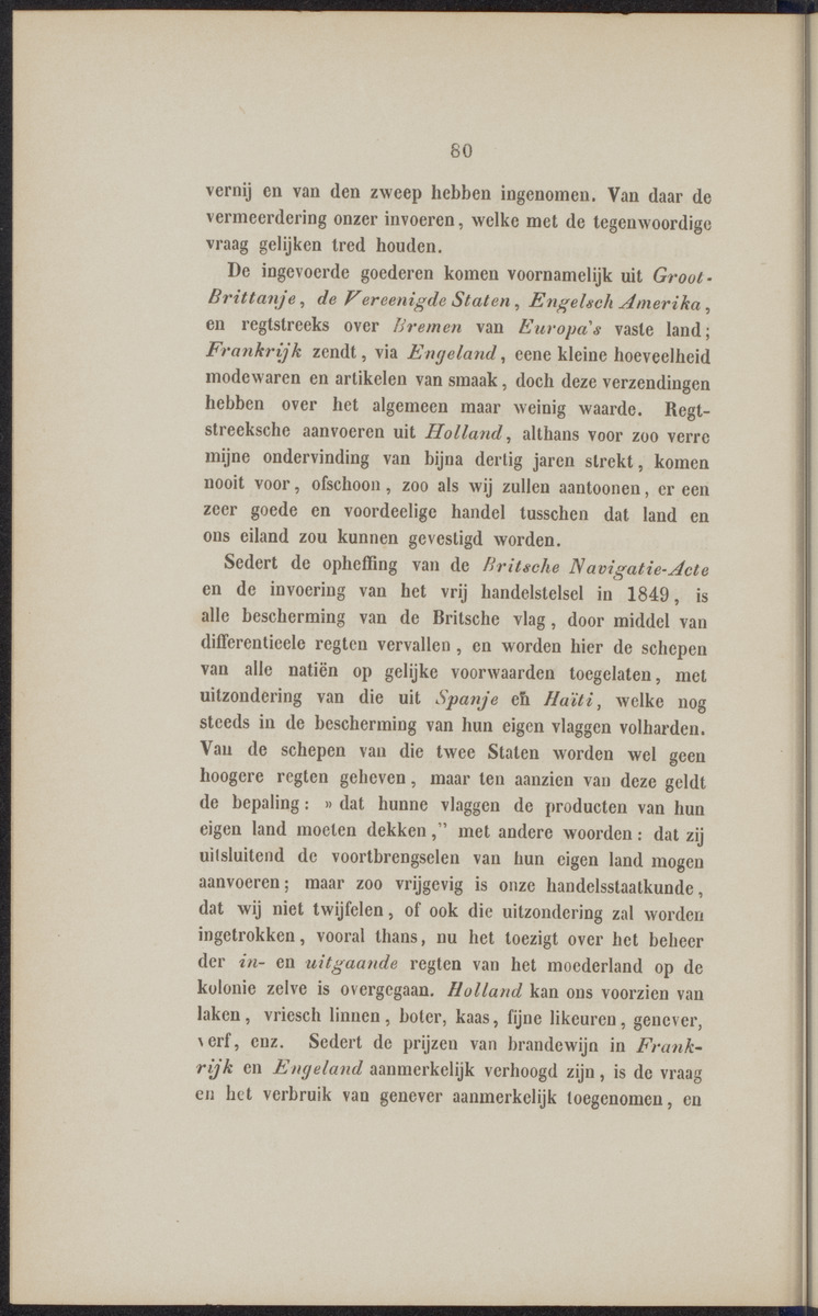 Rapport der reis van Z.M. Stoomschip Vesuvius, van Curaçao naar Nederland, onder het aandoen van de havens St. Domingo, Kingstown en Havanna - 