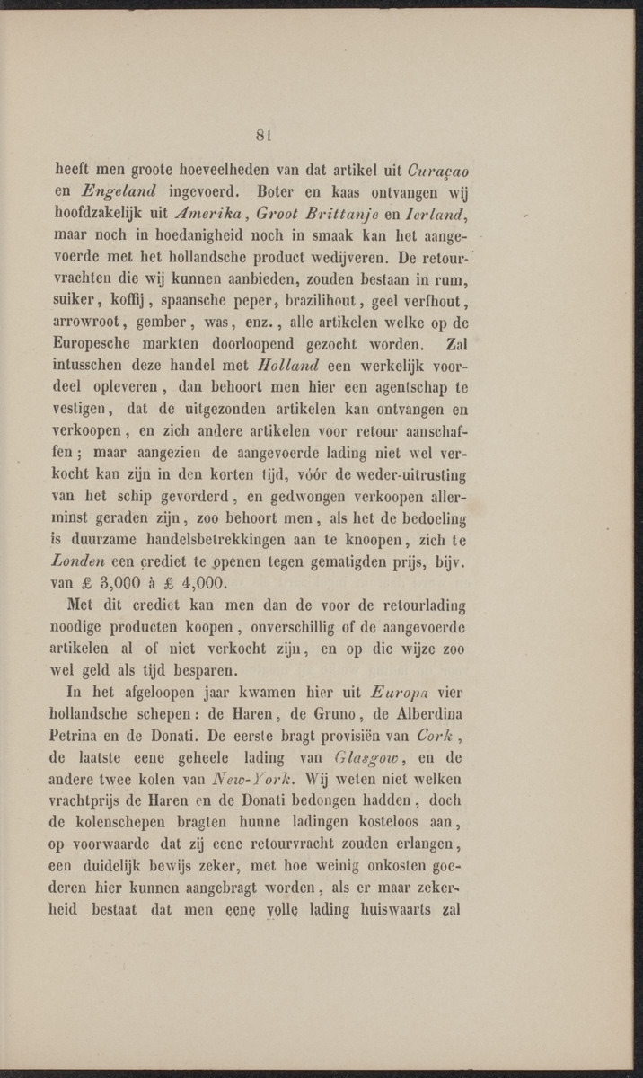 Rapport der reis van Z.M. Stoomschip Vesuvius, van Curaçao naar Nederland, onder het aandoen van de havens St. Domingo, Kingstown en Havanna - 