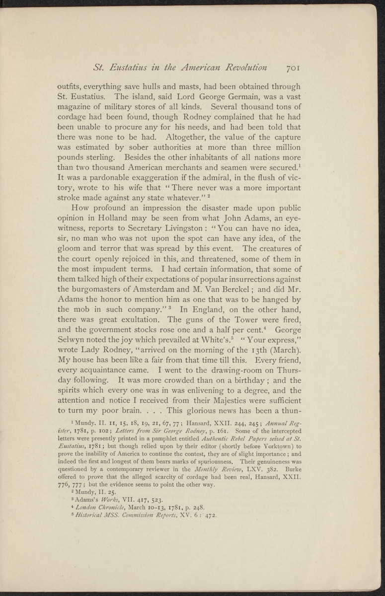 St. Eustatius in the American revolution - 