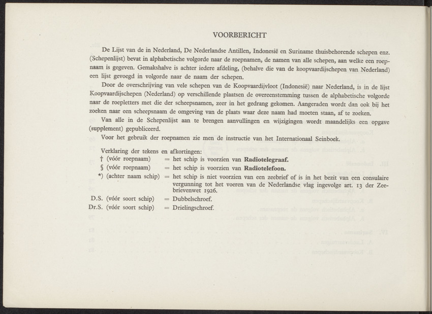 Lijst van de in Nederland, de Nederlandse Antillen, Indonesië en Suriname thuisbehorende schepen, aan welke roepnamen zijn gegeven uit het Internationaal Seinboek op 1 Januari 1950 - 