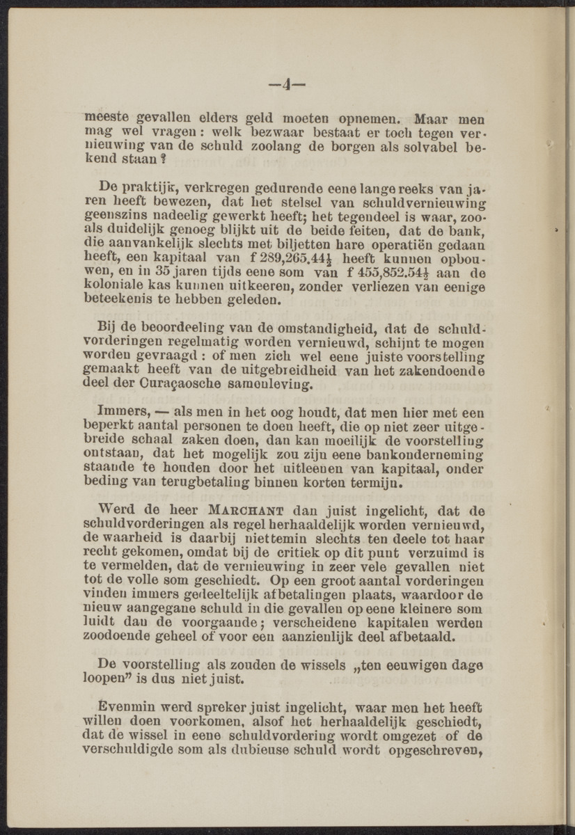 Memoire naar aanleiding van de critiek van het kamerlid Marchant op de regeling van de werkzaamheden der Directie van de Curaçaosche Bank en op haar beheer - 
