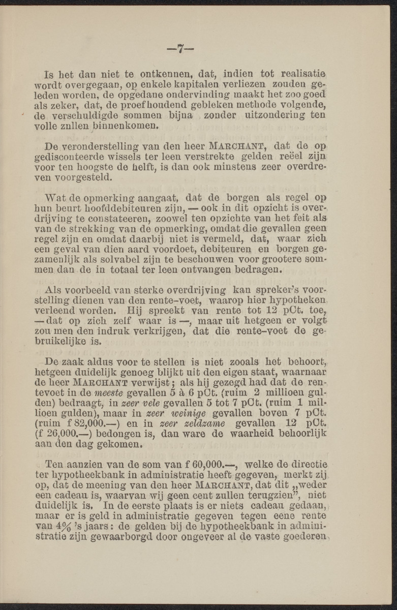 Memoire naar aanleiding van de critiek van het kamerlid Marchant op de regeling van de werkzaamheden der Directie van de Curaçaosche Bank en op haar beheer - 