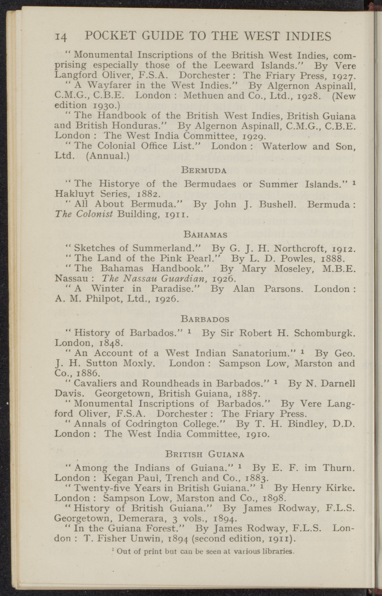 The pocket guide to the West-Indies, British Guiana, British Honduras, Bermuda, the Spanish Main, Surinam and the Panama canal - 