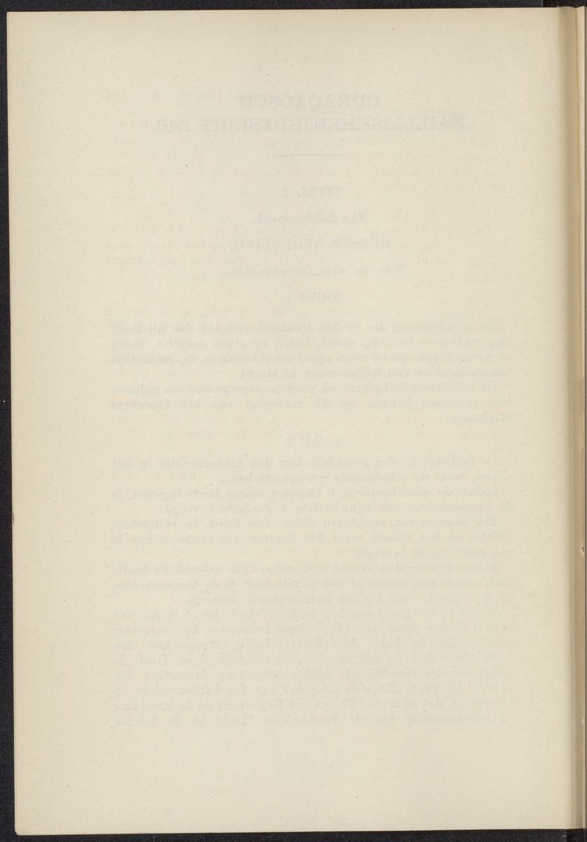 Vaststelling van het Curaçaosch Faillissementsbesluit 1931 - 